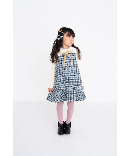 nino（ニノ） ジャンパースカート ミックスツイードジャンパースカート