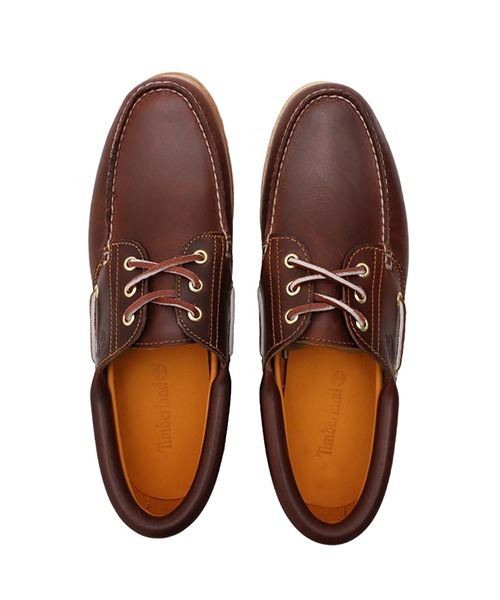Timberland ブラウン レザー デッキシューズ Timberland デッキシューズ / ティンバーランド：Authentics 3