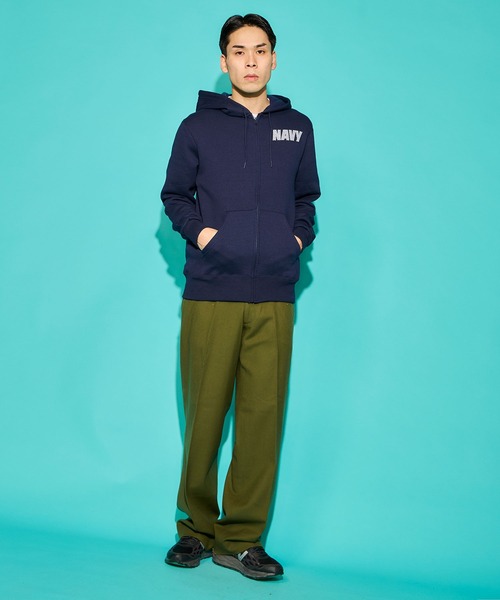 MILITARY パーカー U.S. NAVY PT F/ZIP HOODIE / ユーエス