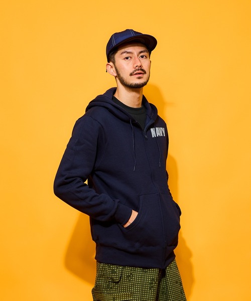 USNAVY フルジップパーカー MILITARY パーカー U.S. NAVY PT F/ZIP HOODIE / ユーエス