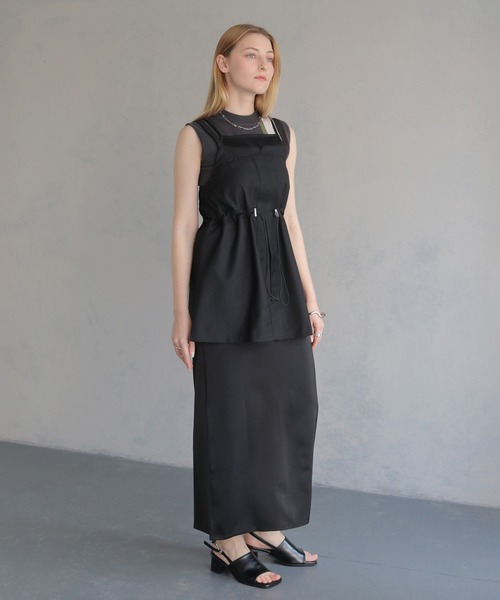 &g'aime ワンピース 「＆g'aime」ドローストリングキャミソール