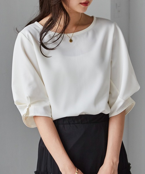 ブラウス シャツ 「夏SALE／UVカット／接触冷感／マシンウォッシュ可能」タックデザインブラウス レディース 夏SALE／UVカット／接触冷感／マシンウォッシュ可能】タック