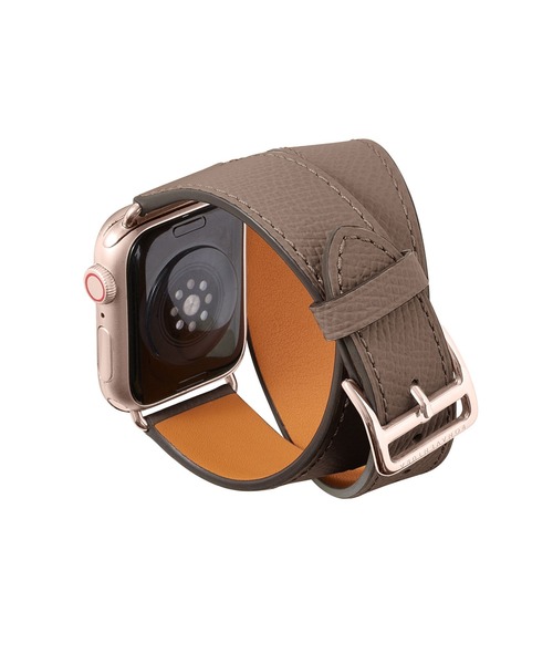 腕時計 ダブルトゥール Apple Watch レザーバンド ノービレレザー「38mm/40mm/41mm/42mm」 (アダプター：ゴールド)の画像