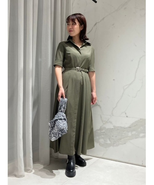 シャツワンピ allureville シャツワンピース サッカースキッパーシャツ