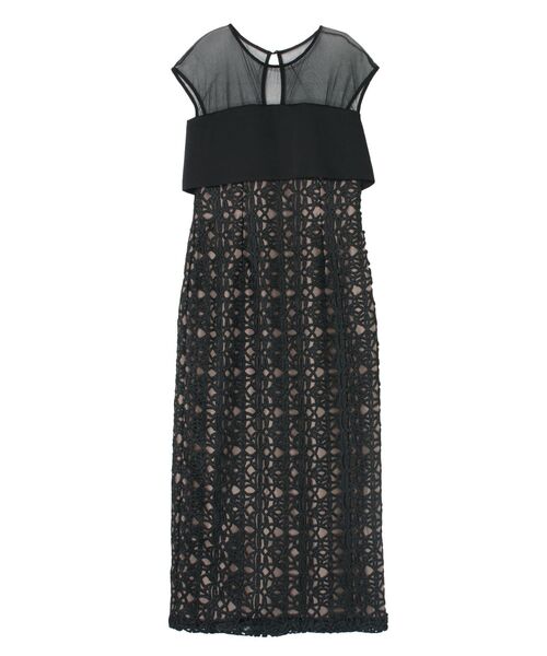LAGUNAMOON ドレス LADYレザーライクレースIラインドレス