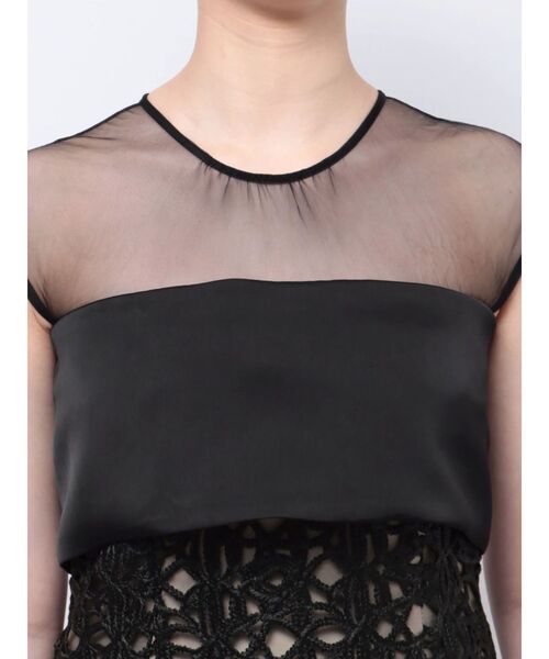 LAGUNAMOON ドレス LADYレザーライクレースIラインドレス