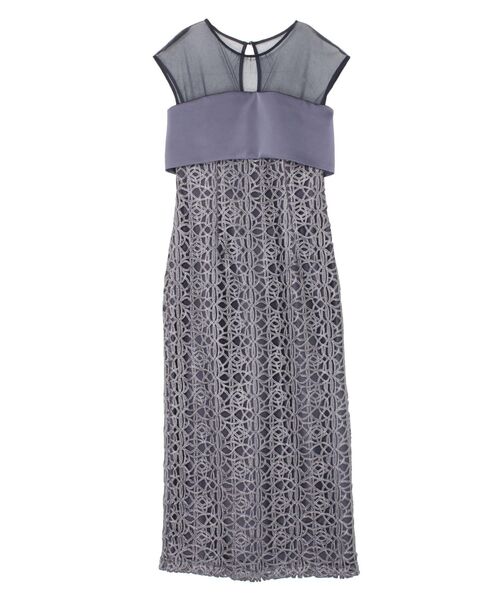 LAGUNAMOON ドレス LADYレザーライクレースIラインドレス