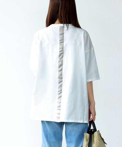 Jines tシャツ エンボスロゴ バックテープ Tシャツ レディース