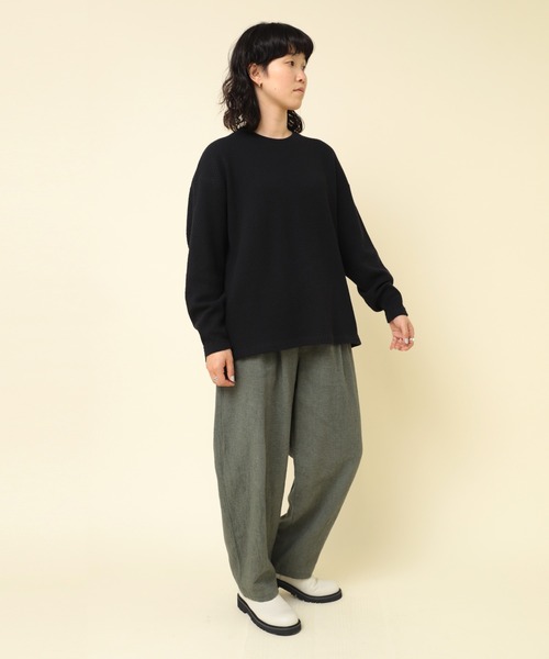 tシャツ M2297 ハニカムジャガードワイドプルオーバー レディース M2297 ハニカムジャガードワイドプルオーバー(M グレー