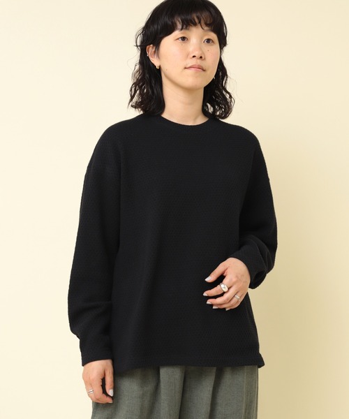 tシャツ M2297 ハニカムジャガードワイドプルオーバー レディース RNA-N tシャツ M2297 ハニカムジャガードワイドプルオーバー