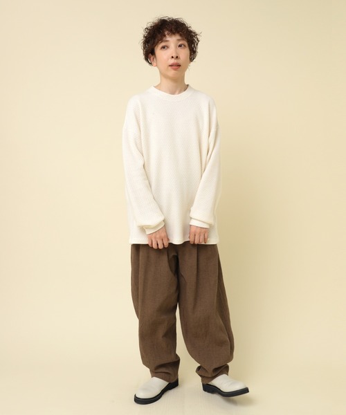 tシャツ M2297 ハニカムジャガードワイドプルオーバー レディース RNA-N tシャツ M2297 ハニカムジャガードワイドプルオーバー