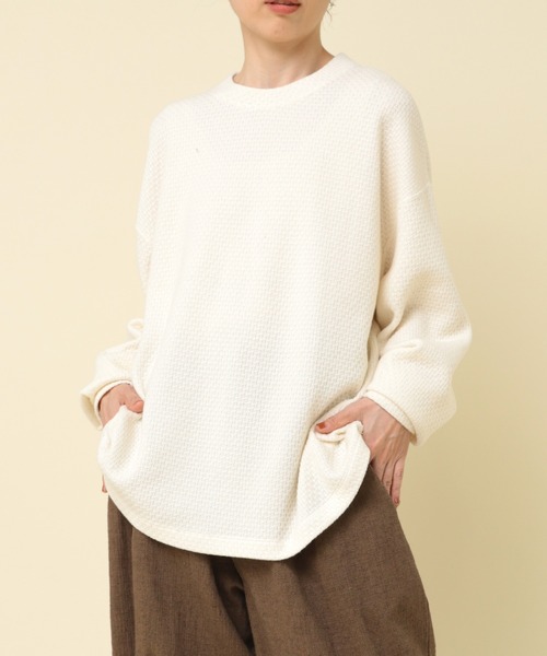 tシャツ M2297 ハニカムジャガードワイドプルオーバー レディース RNA-N tシャツ M2297 ハニカムジャガードワイドプルオーバー