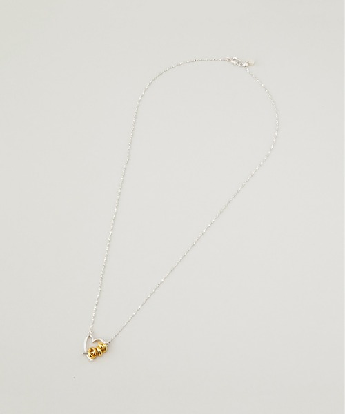 ネックレス LAPUIS(ラピュイ)Line Coil Heart necklace B レディースの画像