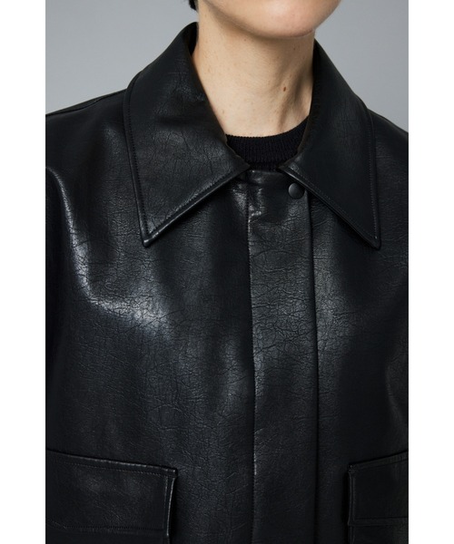 HeRIN.CYE ベスト ジレ Fake leather vest フェイクレザーベスト