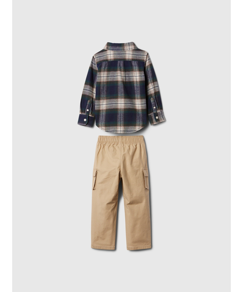 タグ付き 新品 GAP 80cm ふかふか チェック セットアップ (ベビー) タグ付き 新品 GAP 80cm ふかふか チェック セットアップ