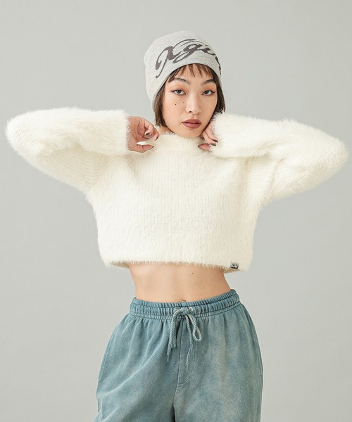ニットキャップ・ビーニー ojos Scattered Graphic Reversible Beanie BSA097 OJOS】24fw Scattered Graphic Reversible Beanie