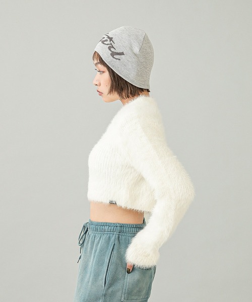 X-girl ニット帽 ニットキャップ REVERSIBLE BEANIE レディース
