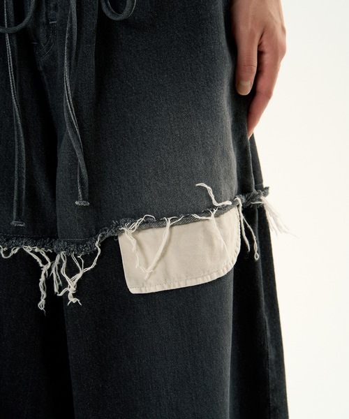 デニム・ジーパン AEAE LAYERED DENIM PANTS 5BNY099 DISCOVERED ジーンズ LAYERED DENIM PANTS メンズ レディース