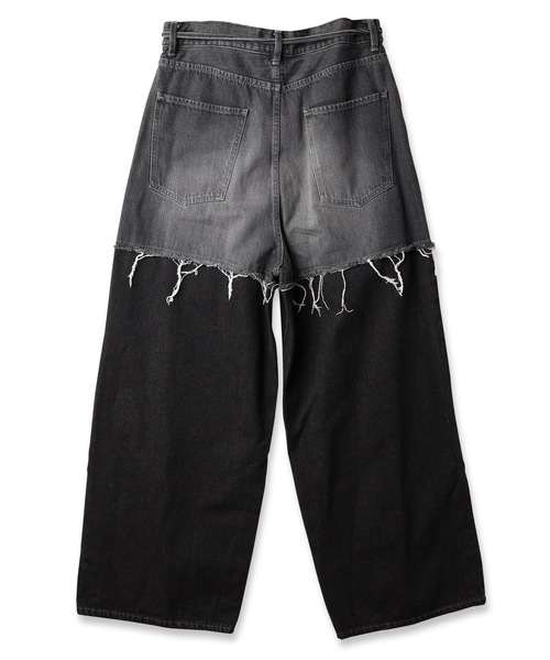 デニム・ジーパン AEAE LAYERED DENIM PANTS 5BNY099 DISCOVERED ジーンズ LAYERED DENIM PANTS メンズ レディース