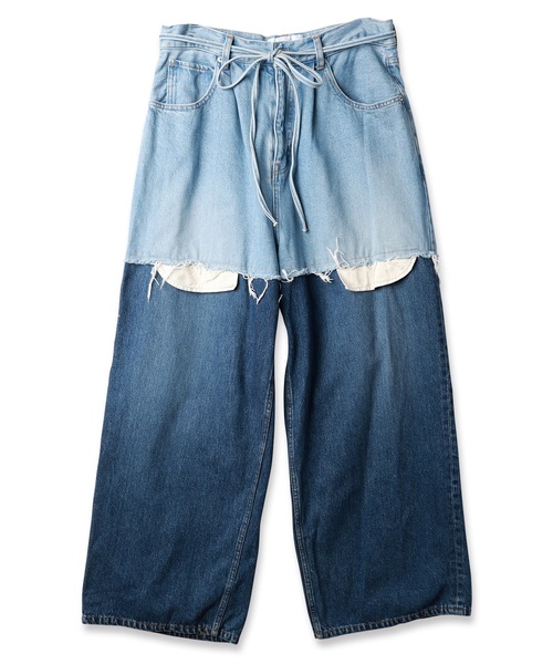 デニム・ジーパン AEAE LAYERED DENIM PANTS 5BNY099 AEAE LAYERED DENIM PANTS 5BNY099