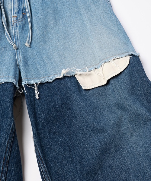 デニム・ジーパン AEAE LAYERED DENIM PANTS 5BNY099 DISCOVERED ジーンズ LAYERED DENIM PANTS メンズ レディース