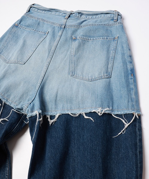 デニム・ジーパン AEAE LAYERED DENIM PANTS 5BNY099 DISCOVERED ジーンズ LAYERED DENIM PANTS メンズ レディース