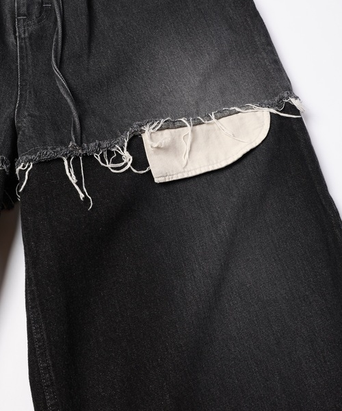 DISCOVERED ジーンズ LAYERED DENIM PANTS メンズ レディース
