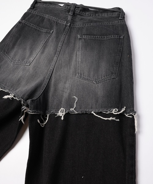 opium III layered denim pants レア スカーフェイス