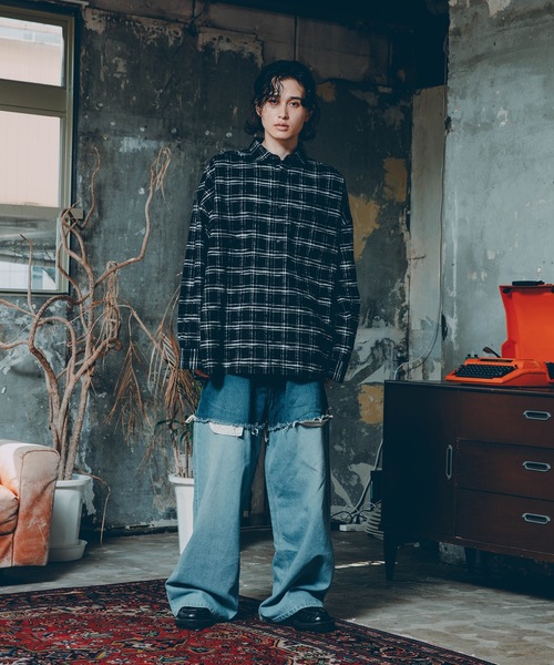 DISCOVERED（ディスカバード） ワイドパンツ ジーンズ LAYERED DENIM