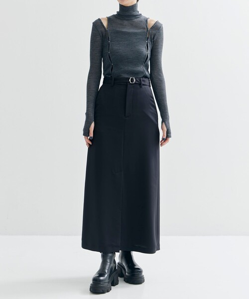 tシャツ 「JOHN LAWRENCE SULLIVAN/ジョンローレンスサリバン」WOOL RIB HI-NECK TOP WITH HOOK レデ JOHN LAWRENCE SULLIVAN tシャツ 「JOHN SULLIVAN/ジョン