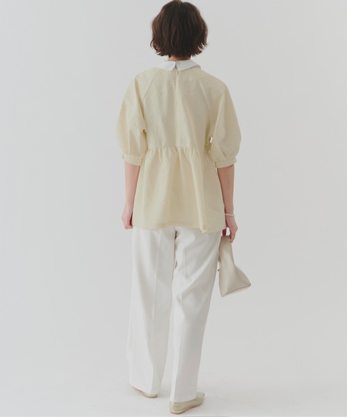 tシャツ ウールスムース ペプラム カットソー レディース セール】 【接触冷感/ストレッチ/シワになりにくい】BEAUTY FORM