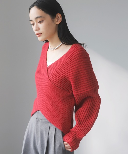 【新品】カシュクールニット エステータ】カシュクール ニット（KRH6GW0949） | esteta