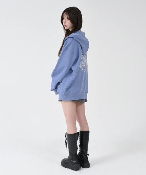 トップス OY EMBROIDERED SKETCH DOLLY HOODIE ZIPUP OY/オーワイ』 EMBROIDERED SKETCH DOLLY HOODIE ZIP UP/ エンブ