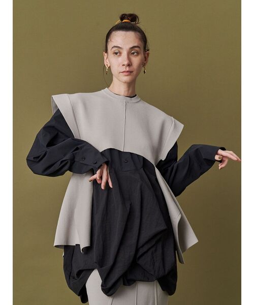 ニット セーター 2WAY CAPE KT VEST / 2WAYケープニットベスト レディース UN3D. ニット セーター 2WAY CAPE KT VEST / 2WAYケープニット