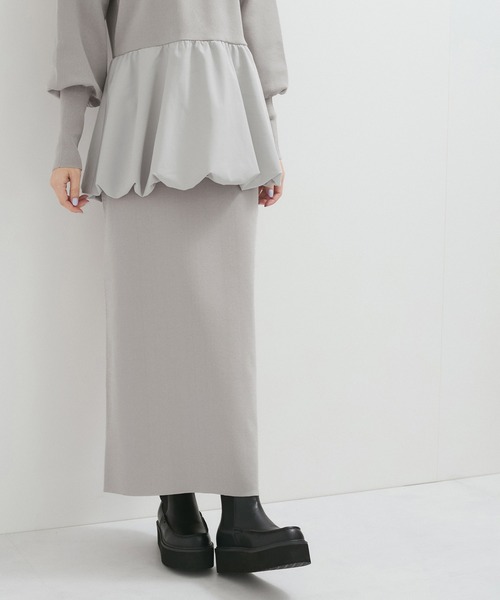LE CERCLE par rope' スカート 「セットアップ対応」ニットIライン