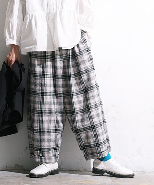 soulberry パンツ パンナコッタのチェックなパンツ レディース