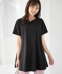 チュニック ロングフレアーTシャツチュニックの詳細画像5
