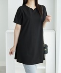チュニック ロングフレアーTシャツチュニックの詳細画像2