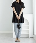 チュニック ロングフレアーTシャツチュニックの詳細画像4