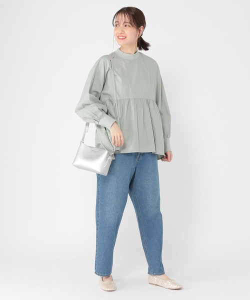 【さわえページ】 studio CLIP（スタディオクリップ） ブラウス シャツ リブモック