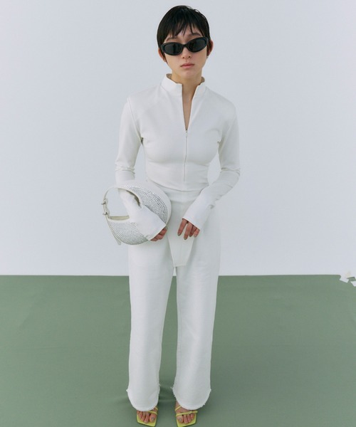 JOSE MOON（ジョゼムーン） tシャツ SEAM SLIM ZIP TOP/シームスリム