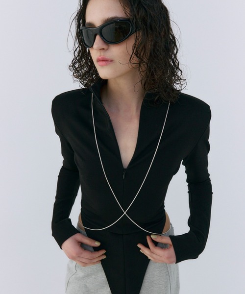 JOSE MOON（ジョゼムーン） tシャツ SEAM SLIM ZIP TOP/シームスリム