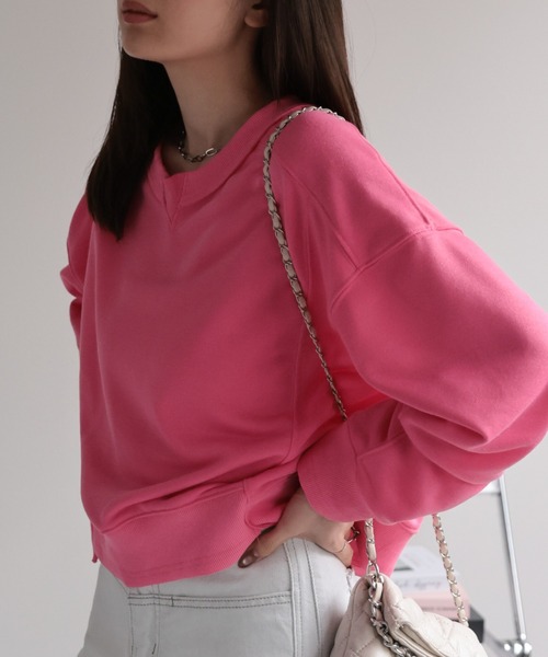 tシャツ 「レディース商品」切り替えデザインスウェット レディース | CREARE -LINO- | 23