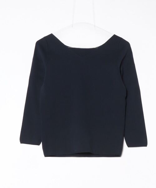 「Rouge Fonce」 長袖ニット - ネイビー レディース_画像2