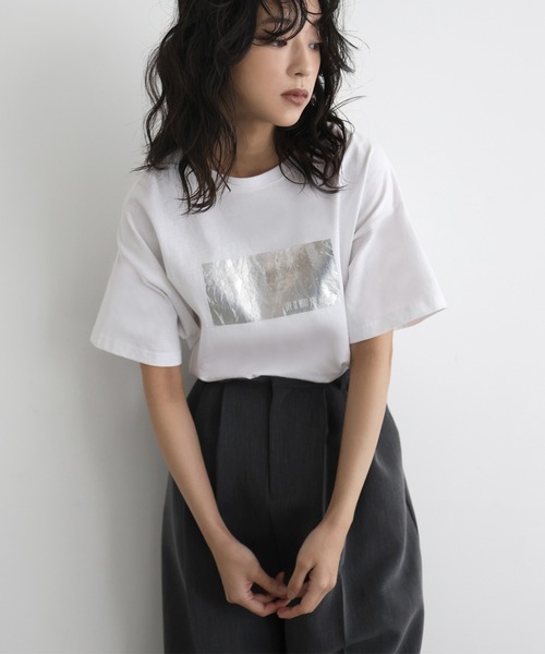 tシャツ スパークリング Swan Tシャツ レディース 楽天市場】ロゴTシャツ tシャツ レディース 半袖 Tシャツ 箔