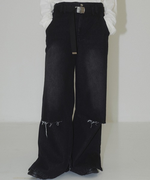 【新品未使用】Knuth Marf ダメージデニムパンツ 新品未使用】Knuth Marf ダメージデニムパンツ - メルカリ