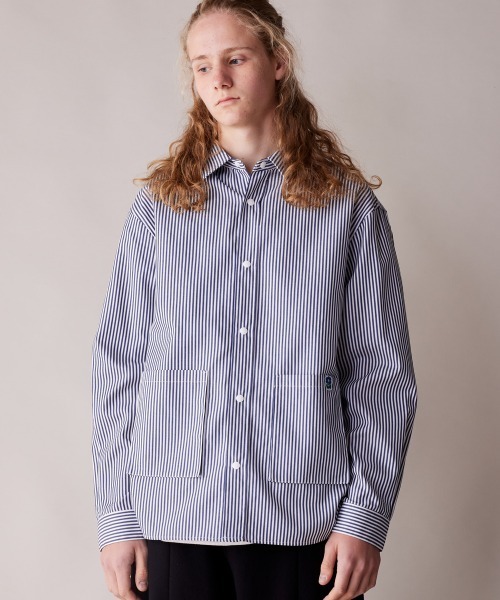 rehacer（レアセル） シャツ : Big Pocket Hickory Shirt Jacket