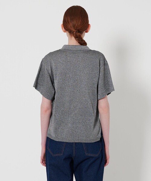 ニット セーター 「WANDERUNG × Steven Alan」GLLITER SHORT SLEEVE PULLOVER/ニット レディース STEVEN ALAN ニット セーター 「WANDERUNG × Steven Alan