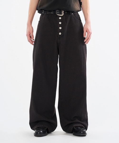 完売　latui似　WISH FOR EVER デニムSサイズ WISH FOR EVER ジーンズ HEART DESIGN WIDE DENIM / ハート