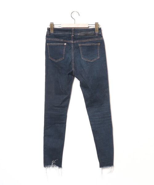 [JEANASIS] повреждение обработка Denim брюки M темно-синий женский 
